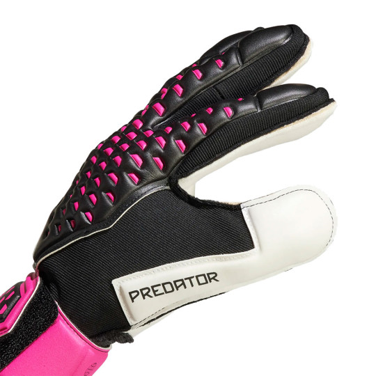 adidas Predator Match Fingersave Goalkeeper Gloves Black/Shock Pink 