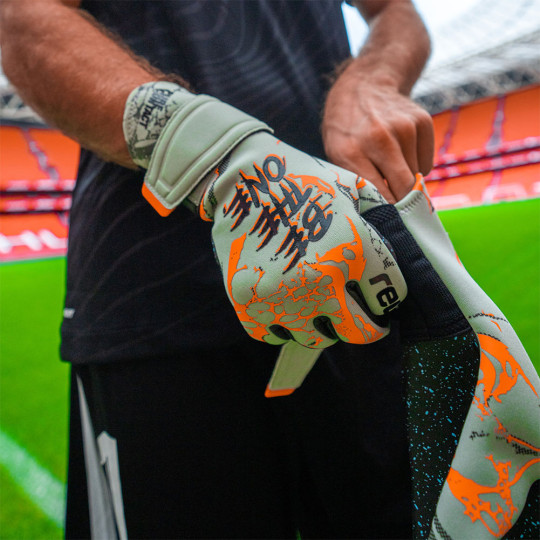 Reusch Pure Contact Fusion Goalkeeper Gloves Shark Gree/Shock Orange