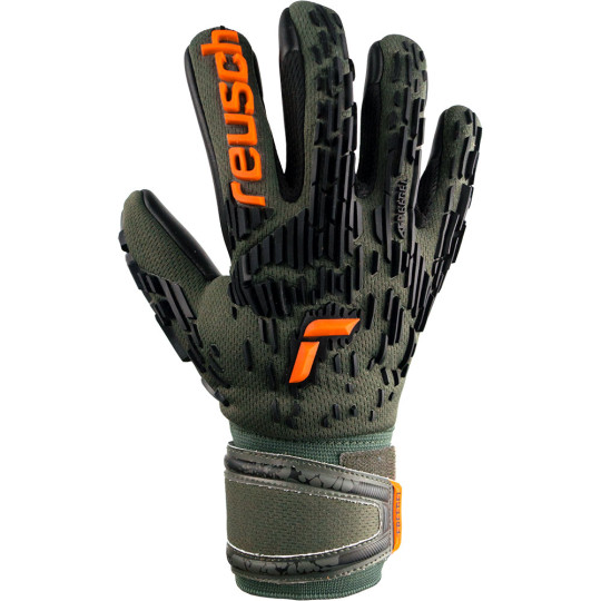 Reusch Attrakt Freegel Silver Finger Support Junior Goalkeeper Gloves