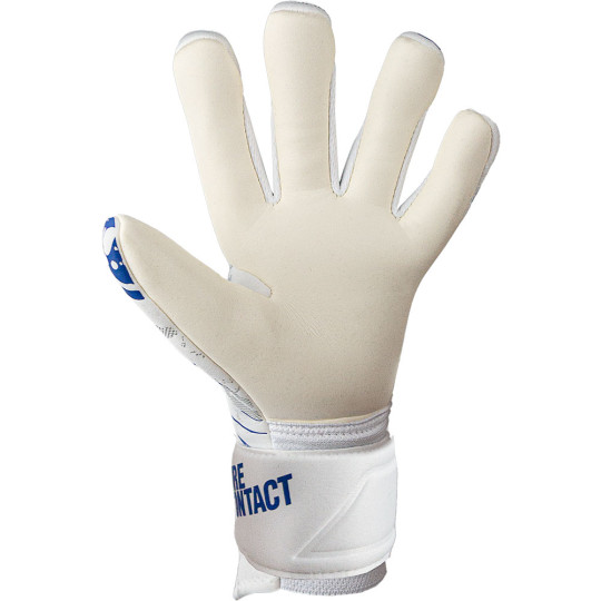 Reusch Pure Contact Silver Junior Goalkeeper Gloves White/Blue