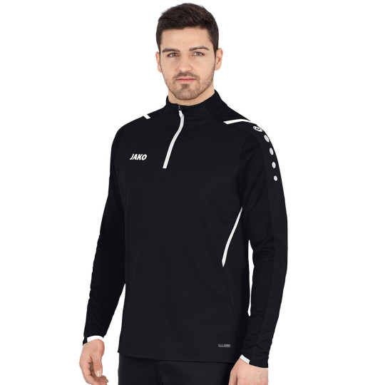  8621-802 JAKO Challenge 1/4 Zip Top (Black/White) 