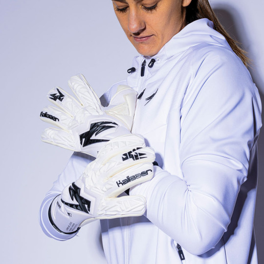 Kaliaaer ULTRA Pro X Iconic Junior Goalkeeper Gloves White 