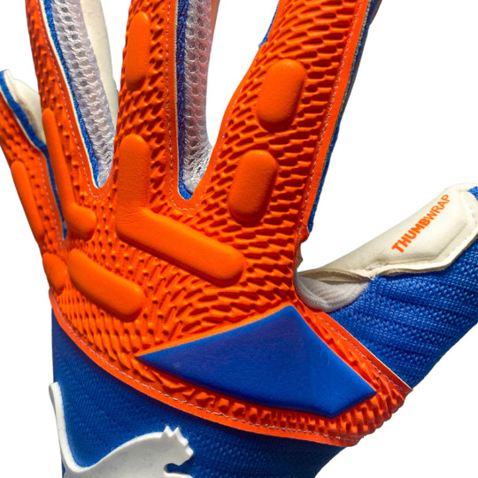 Puma FUTURE Pro Hybrid Goalkeeper Gloves Ultra Orange Blue Glimmer