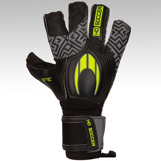HO Soccer ONE Roll/Negative Junior Goalkeeper Gloves Black/Fluo/Silver