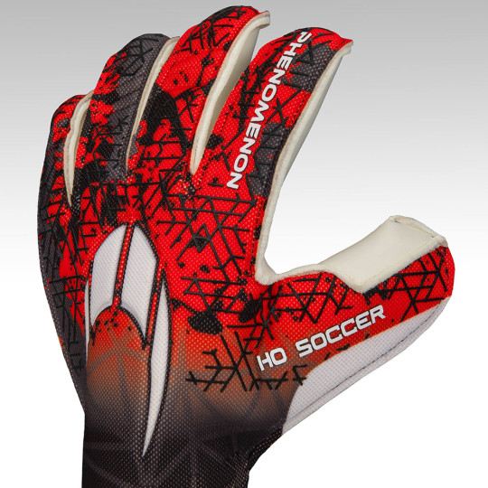 HO Soccer PHENOMENON PRO 1V Roll Finger Goalkeeper Gloves Black/Red 