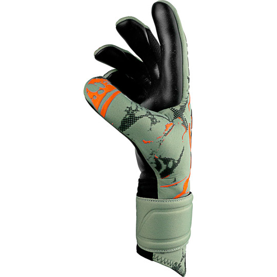 Reusch Pure Contact Gold Goalkeeper Gloves shark green/shock Orange