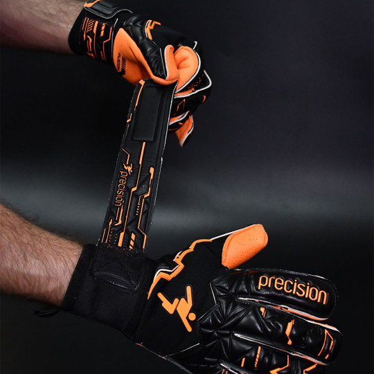 Precision Fusion X Pro Surround Quartz Goalkeeper Gloves Black/Fluo Or