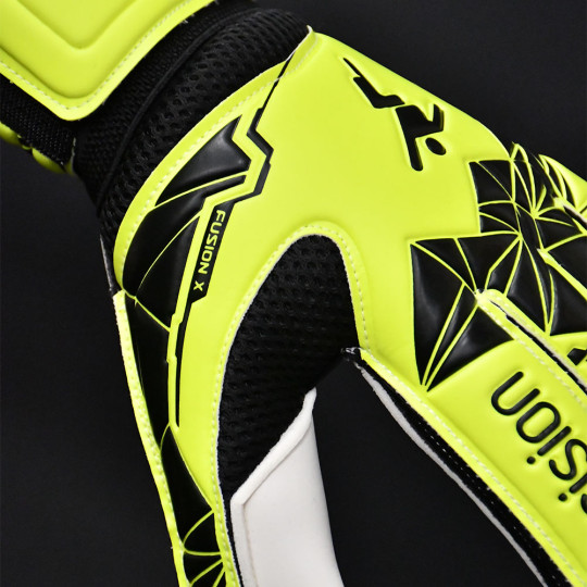 Precision Fusion X Flat Cut Essential Junior Goalkeeper Gloves Fluo Ye