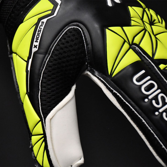 Precision Fusion X Flat Cut Finger Protect Junior Goalkeeper Gloves Bl