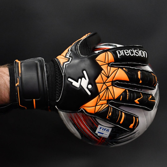Precision Fusion X Roll Finger Protect Junior Goalkeeper Gloves black/