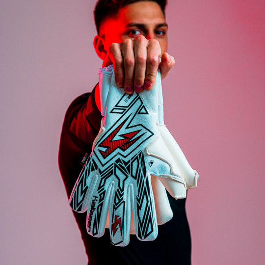 Kaliaaer AERAZOR PWRLITE Negative Goalkeeper Gloves White/Red