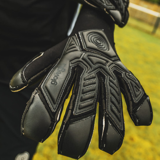 Gloveglu v:OODOO MEGAgrip Plus Junior Goalkeeper Gloves Black