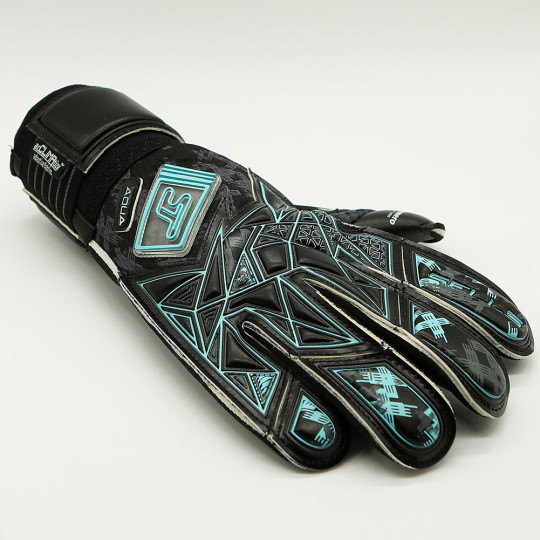 SGP202313GJ SELLS Wrap Aqua Dusk Junior Goalkeeper Gloves Black/Blue