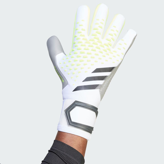 adidas Predator GL Competition Goalkeeper Gloves White/Lucid Lemon