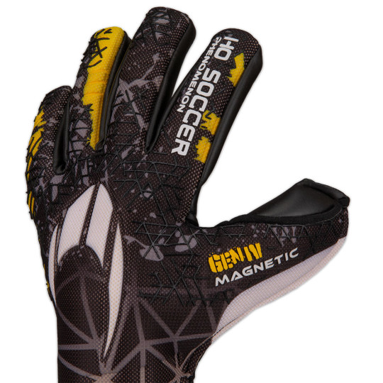 HO Soccer Phenomenon Magnetic GEN 1V Junior Goalkeeper Gloves Black/Ye