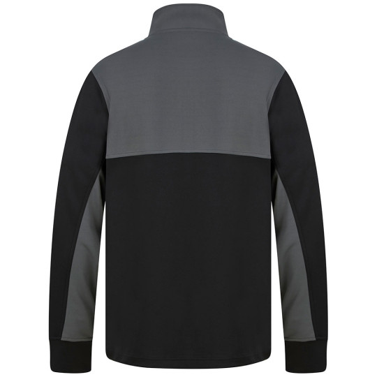  LV874 Keeper iD GK Pro 1/4 Zip Track Top Black/Grey 