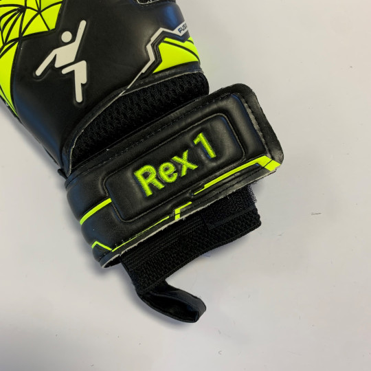 Precision Fusion X Flat Cut Finger Protect Goalkeeper Gloves Black/Flu