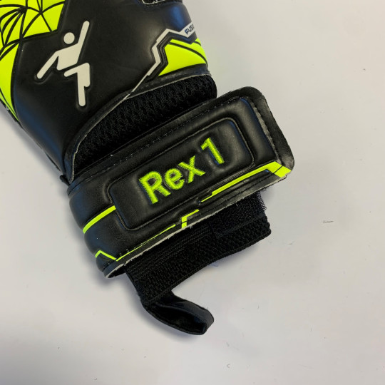 Precision Fusion X Flat Cut Finger Protect Junior Goalkeeper Gloves Bl