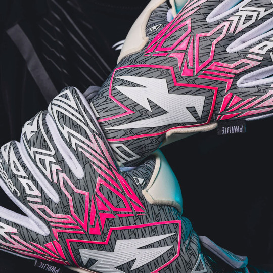 Kaliaaer TriLITE Negative Junior Goalkeeper Gloves Grey/Neo Pink