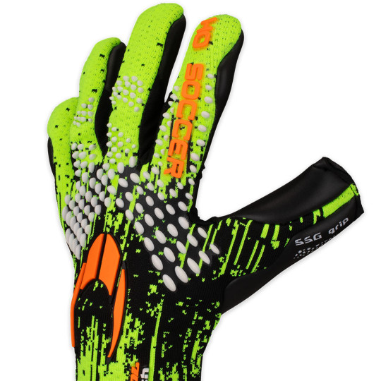  520303 HO Soccer SSG Kontrol Knit Tech Junior Goalkeeper Gloves LIME 