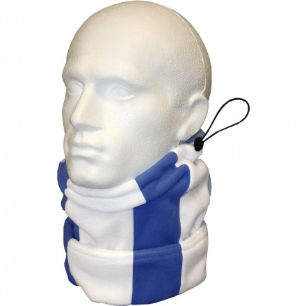  Keeper ID Neck Warmer Football Snood White/Royal Blue Stripes