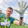 Gloveglu e:XOME+ MEGAGRIP Roll Finger Junior Goalkeeper Gloves White/G
