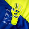 Reusch Attrakt Gold X Alpha Goalkeeper Gloves safety yellow/Deep Blue