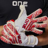 ONE APEX Pro King Junior Goalkeeper Gloves White/Red