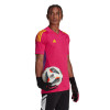  HK7667 adidas Tiro 23 Pro Short Sleeve Goalkeeper Jersey Team Magenta