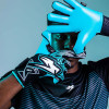 Kaliaaer PWRLITE FaderBlaze Ignite Junior Goalkeeper Gloves Azure Blue