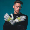 Kaliaaer TriLITE Negative Taped Goalkeeper Gloves Grey / Neo Yellow