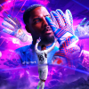 Uhlsport Prediction Ultragrip HN Maignan White/Royal/Fluo Red Gloves