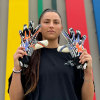 DAZZLE0224 Kaliaaer Z3RO Dazzle Goalkeeper Gloves Orange | Lavender