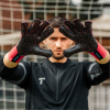 T1TAN Rebel 2.0 Solar Red Junior Goalkeeper Gloves Red TITAN