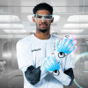 101137301 Uhlsport CYBERTEC ULTRAGRIP HN Goalkeeper Gloves white/cyan