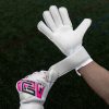 Keeper iD Goalproof POWER 1.0 V-Wrap Goalkeeper Gloves White / Pink