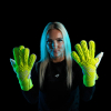 Kaliaaer PWR Pro RE MIX Sekure Goalkeeper Gloves Highlighter Yellow