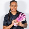 Elite NEO REVOLUTION X Breast Cancer Junior Goalkeeper Gloves Pink
