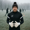 BB530B Keeper iD GK Custom Club Beanie Bobble Hat Black
