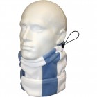  Keeper ID Neck Warmer Football Snood White/Sky Blue Stripes