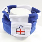  Keeper ID Neck Warmer Football Snood White/Royal Blue Stripes