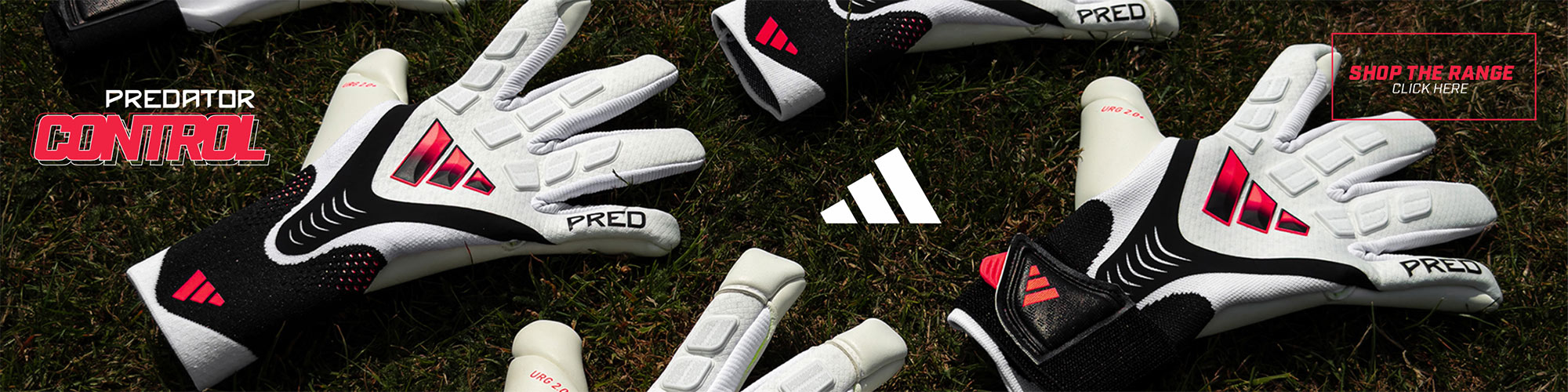 adidas Choas or Control [redator goalkeeper gloves white solar red just keepers