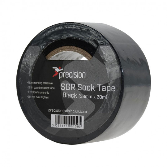 Precision Training Football Soccer Sock Tape White x1 33m Roll Shin Pad Tape 