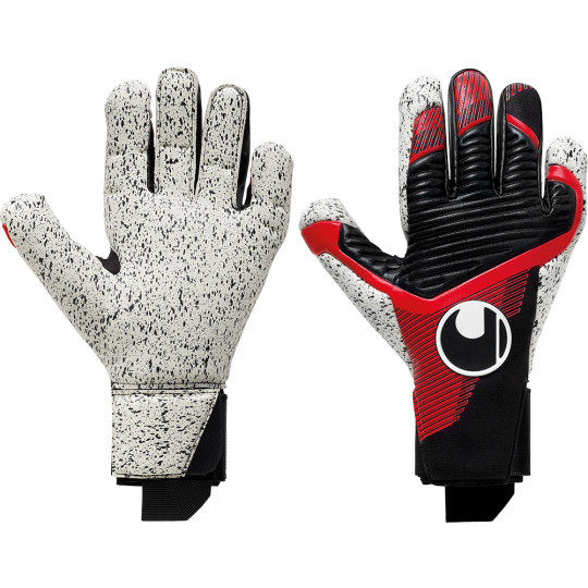 101130101 Uhlsport Powerline SUPERGRIP+ Goalkeeper Gloves Black/Red ...