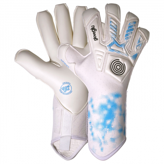 Gloveglu sPIRIT gloveglu original Goalkeeper Gloves white/cyan Just