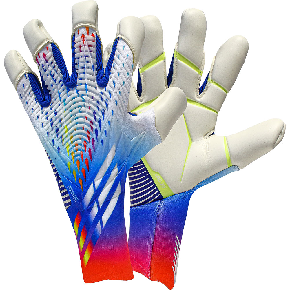 Adidas Predator Edge Pro Hybrid World Cup 2022 Goalkeeper Gloves White/cyan- Just Keepers