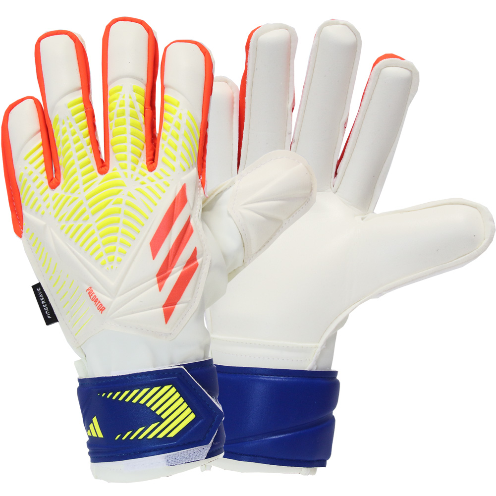 telegrama Aplaudir traje adidas Predator Edge Match Fingersave Junior Goalkeeper Gloves White/Solar  Red - Just Keepers