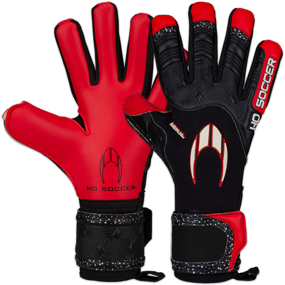 HO Soccer Aerial Negative Goalkeeper Gloves Black/Red Just Keepers