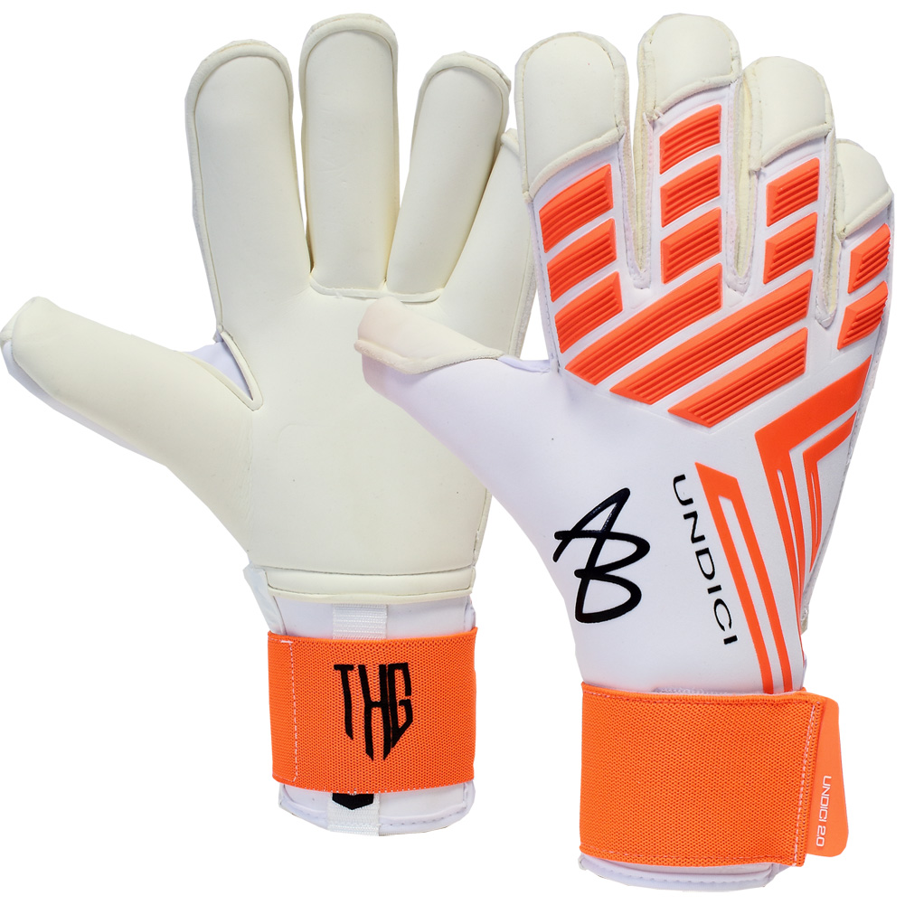 AB1 UNDICI THG Pro Roll SMU Junior Goalkeeper Gloves White Orange
