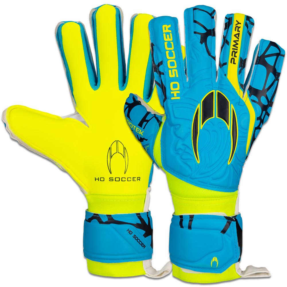 520379 HO Soccer Primary Protek Astro Goalkeeper Gloves Blue Black Lime Just Keepers